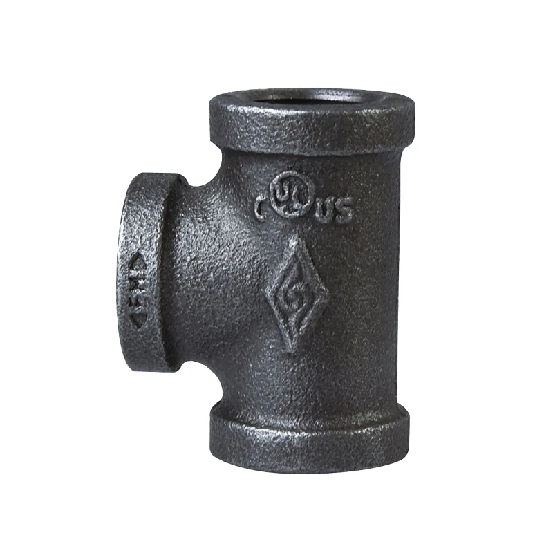 3/4 Inch Malleable Black Pipe Tee Fitting, Model 11a-3/4b