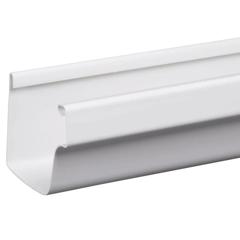 Gutter, K-Style, Vinyl, White, 5-In. x 10-Ft.