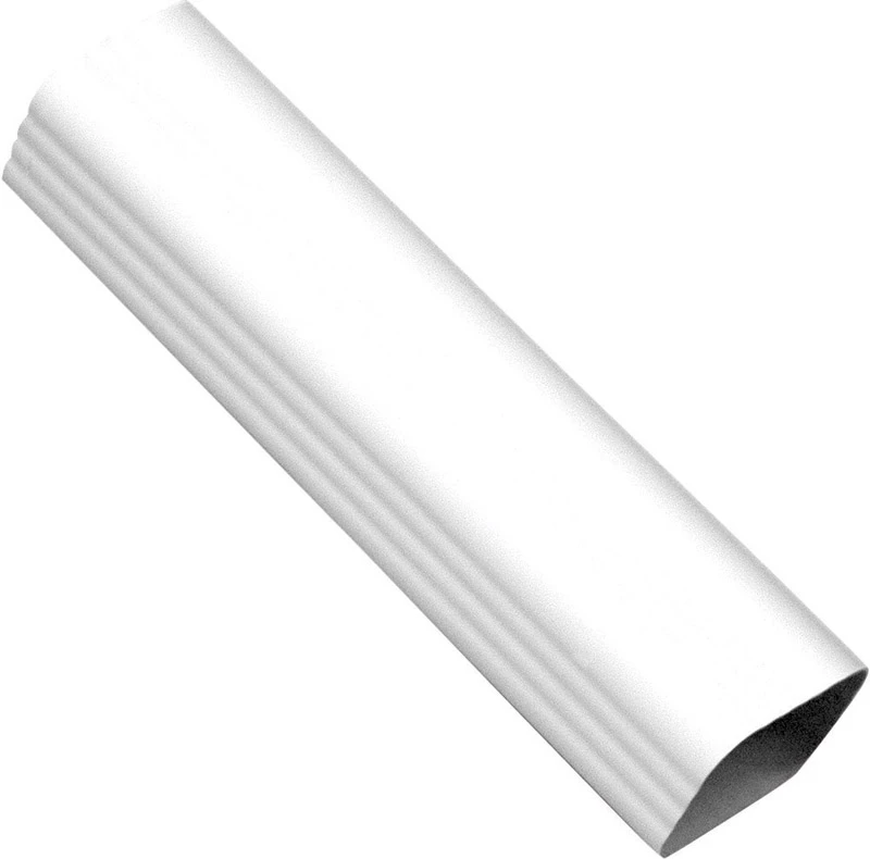 Downspout, Vinyl, White, 2 x 3-In.