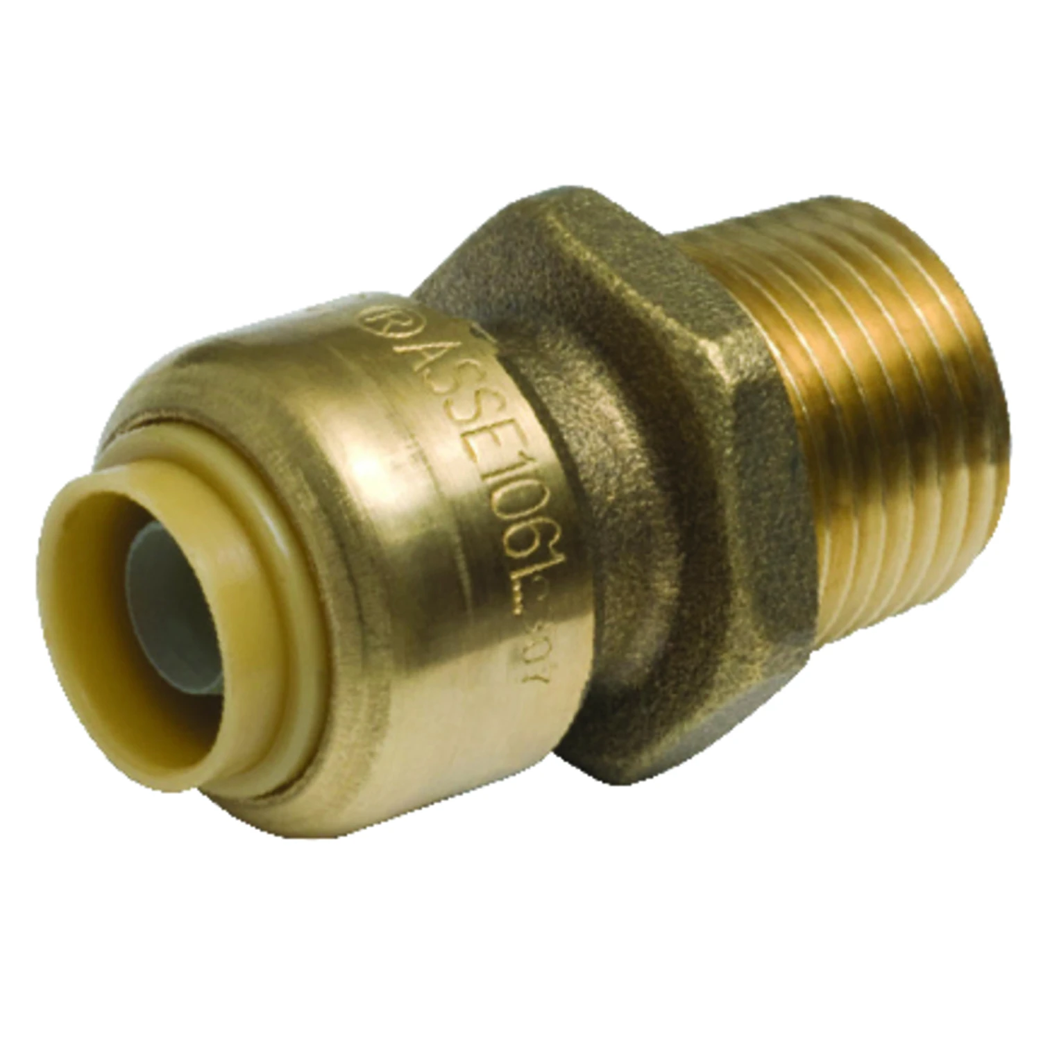Reducing Pipe Connector, Push-Fit, 3/8 x 1/2 In. MIP