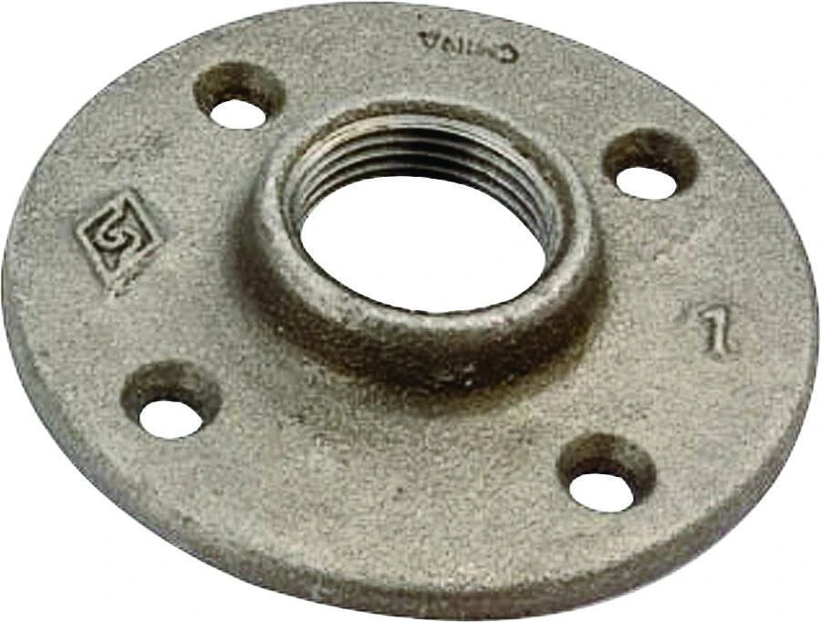 3/4 Inch Black Malleable Floor Flange, Model 27-3/4b, Durable Iron Construction