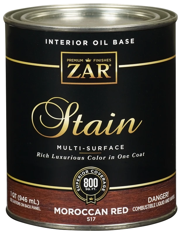Interior Wood Stain, Moroccan Red, 1 Qt.