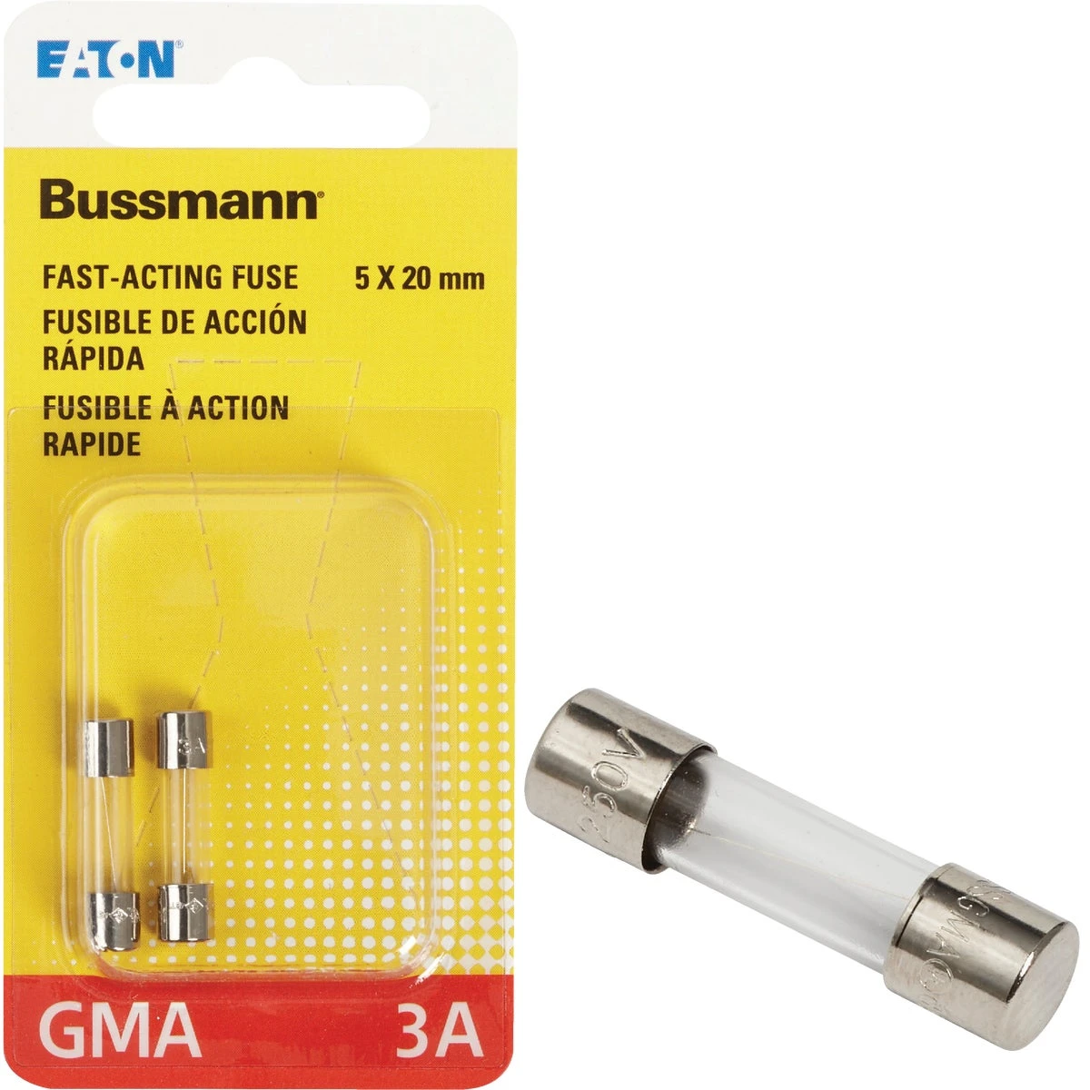 3A GMA Glass Fuse, 2-Pk., 2-Pk.