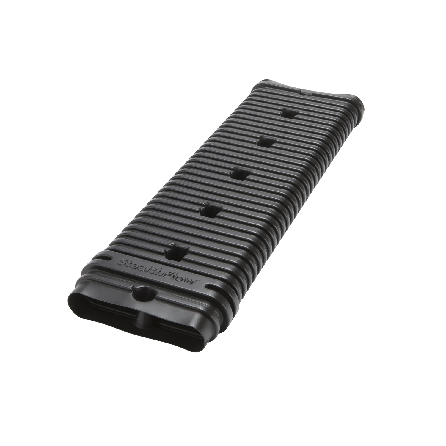 Downspout Extender, Low-Profile, Black PVC, 24-In.