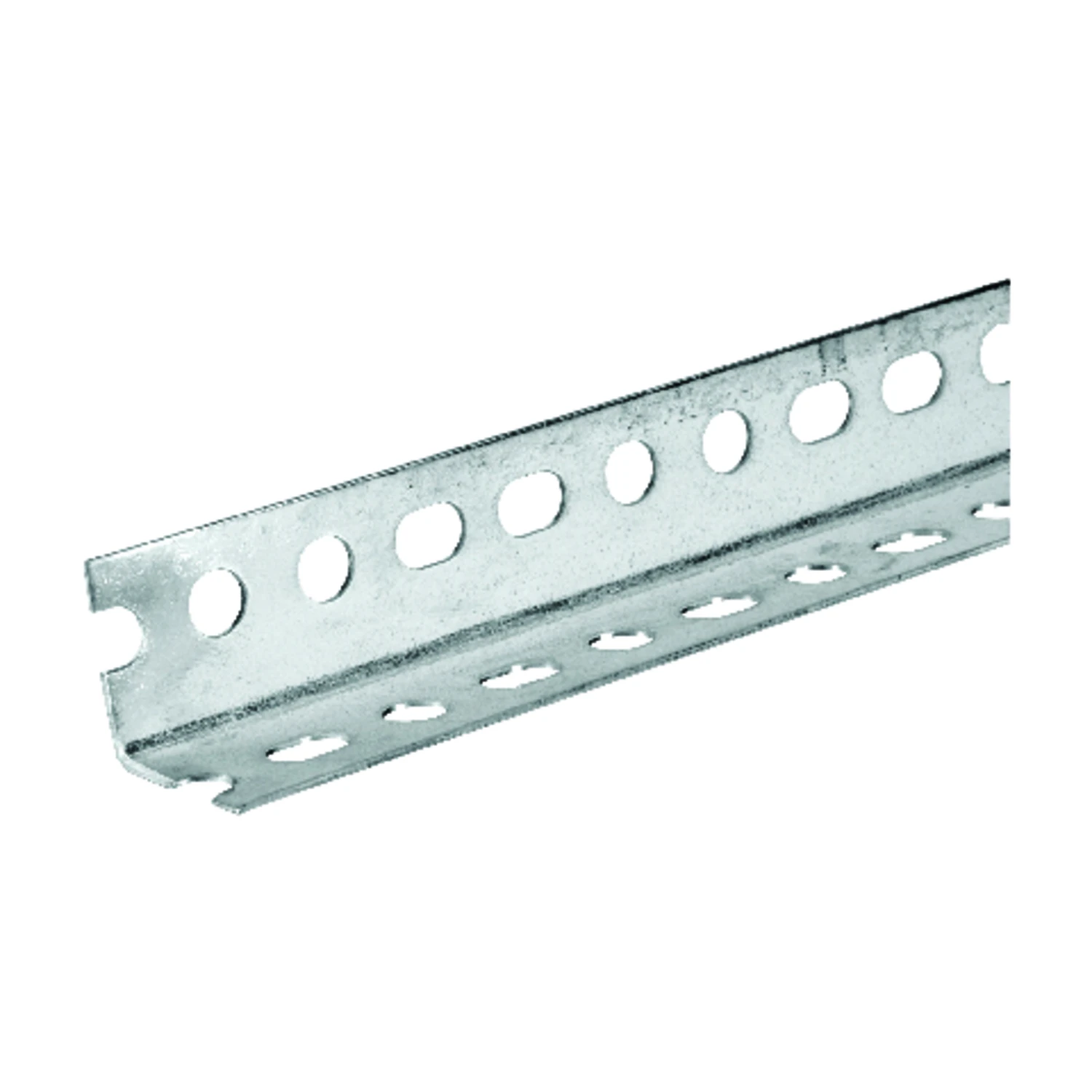 Steel Angle, Slotted, 14-Ga., 1.5 x 1.5 x 60 In.