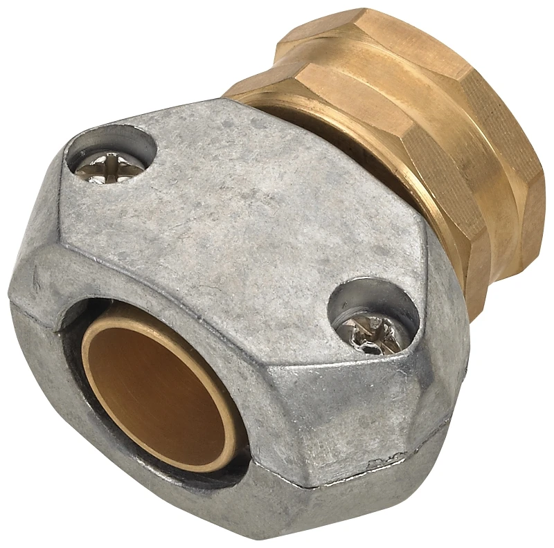 Gc533 Female Hose Coupling, 5/8 To 3/4 In, Brass And Zinc
