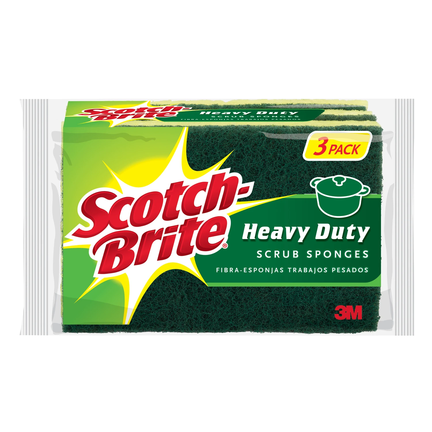 Heavy Duty Scrub Sponge, 3-Pk.