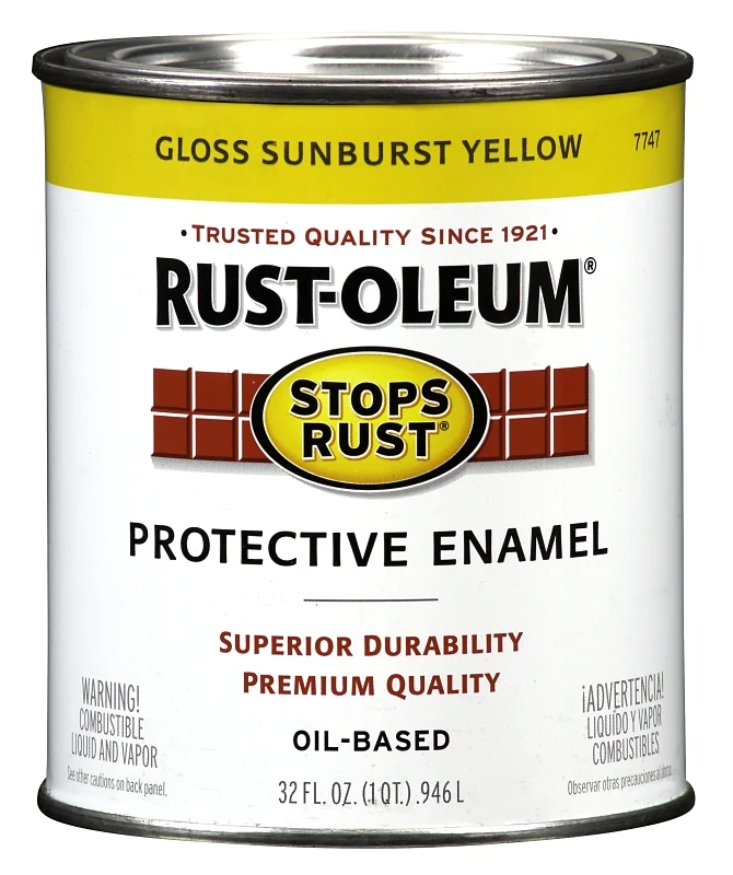 Stops Rust Qt. Sunburst Yellow Enamel