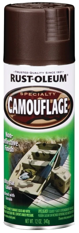 Specialty Camouflage Spray Paint, Earth Brown, 12-oz.