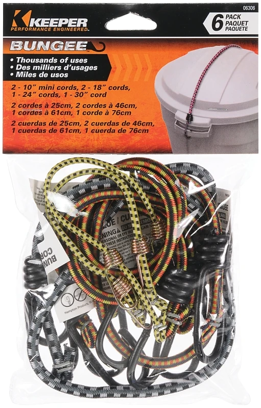 Bungee Cord, 6-Pk.