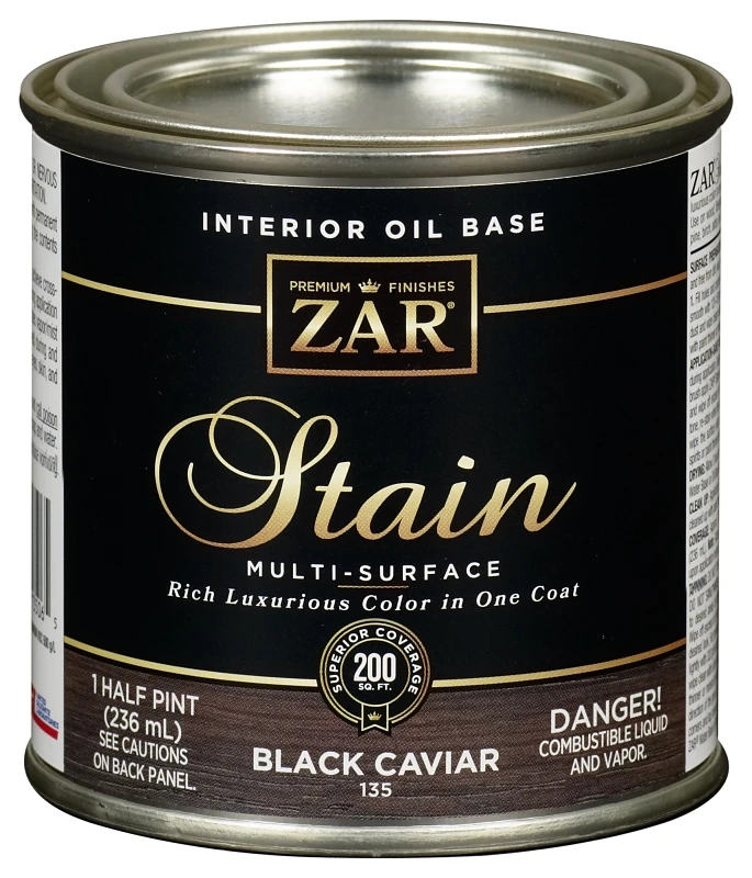 Interior Wood Stain, Black Caviar, 1/2 Pt.
