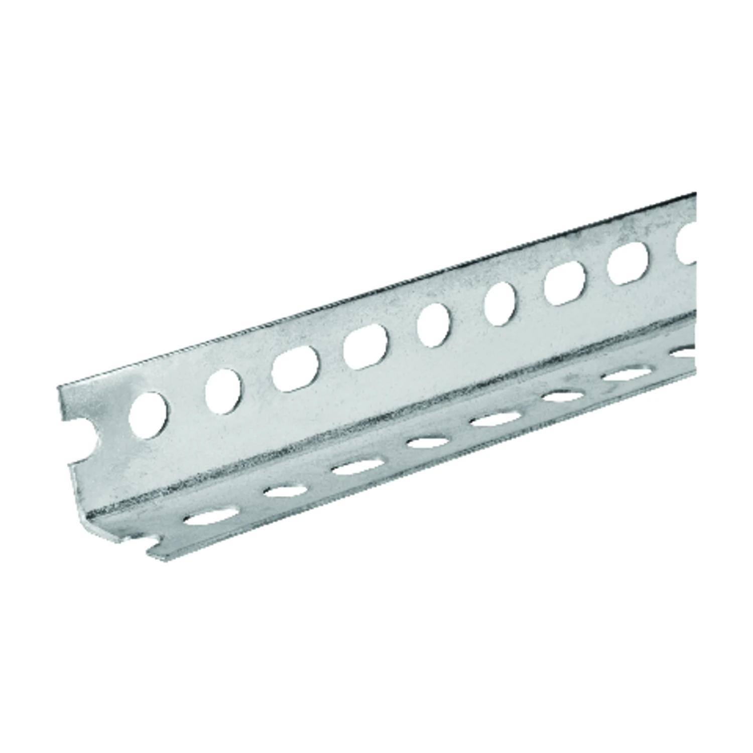 Steel Angle, Slotted, 14-Ga., 1.5 x 1.5 x 48 In.