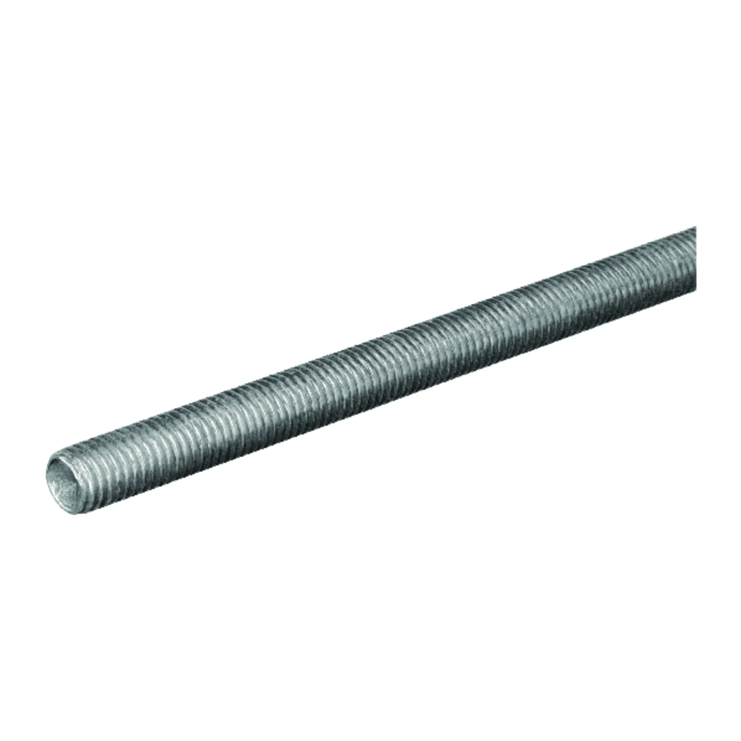 Threaded Steel Rod, Zinc Plated, 20 TPI, 1/4 x 24 In.