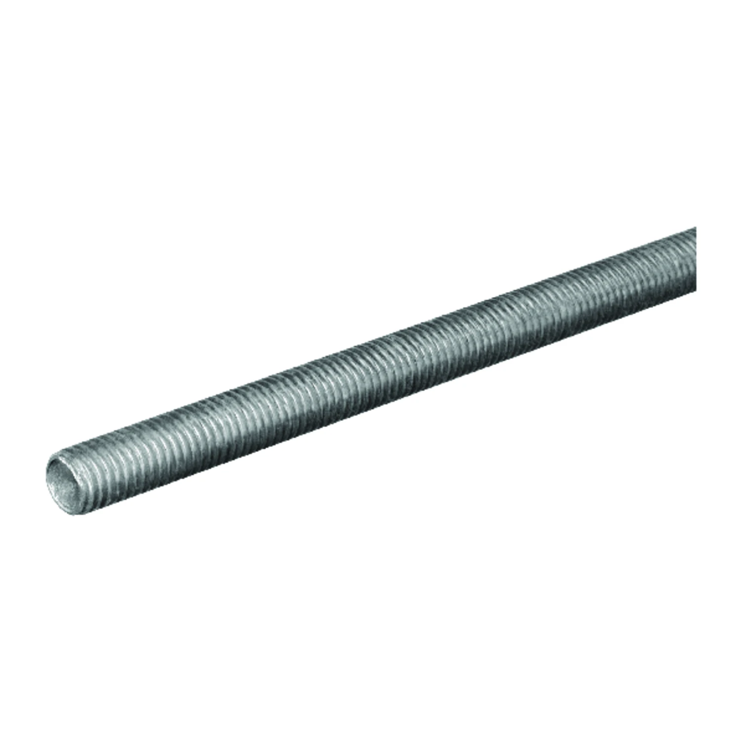 Threaded Steel Rod, Zinc Plated, 13 TPI, 1/2 x 12 In.