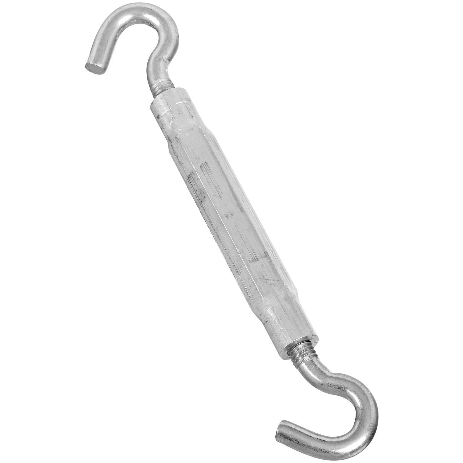 Hook/Hook Turnbuckle, Zinc, 3/8 x 10-1/2 In.