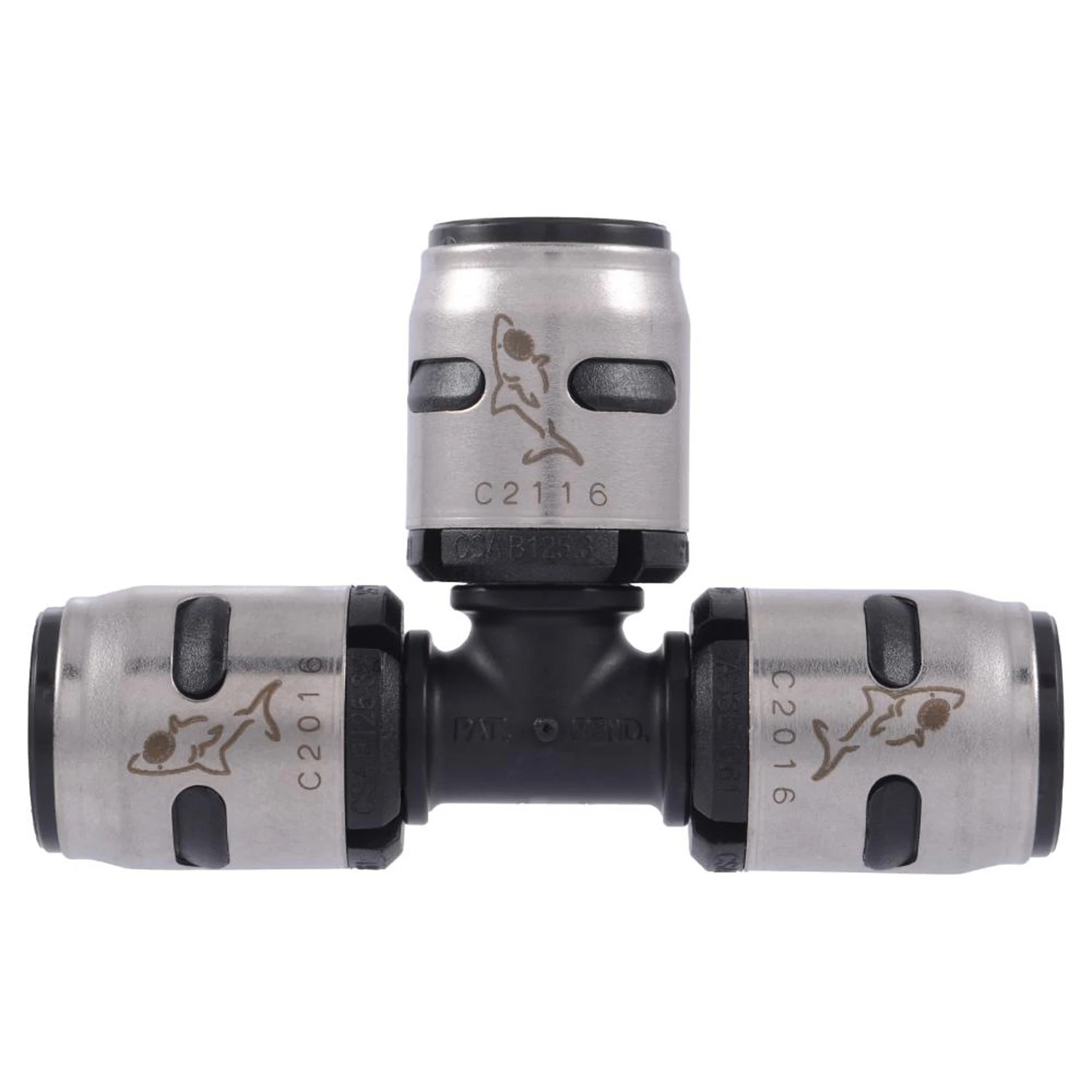 PEX Evopex Push To Connect Pipe Tee, 1/2 x 1/2 x 1/2 In., 6-Pk.