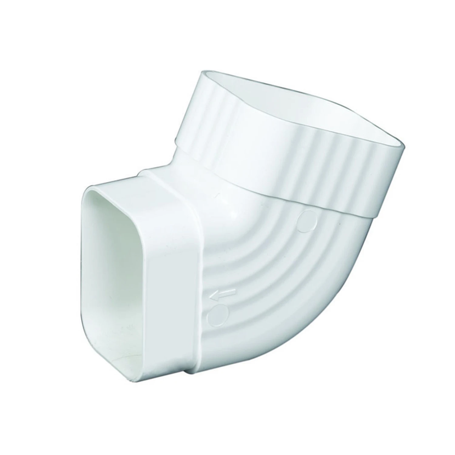 Gutter Side Elbow, Vinyl, White, 2 x 3-In.