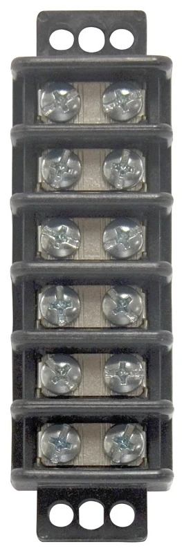 Terminal Block, 6-Circuit, 30A, 600V, 22-10 AWG