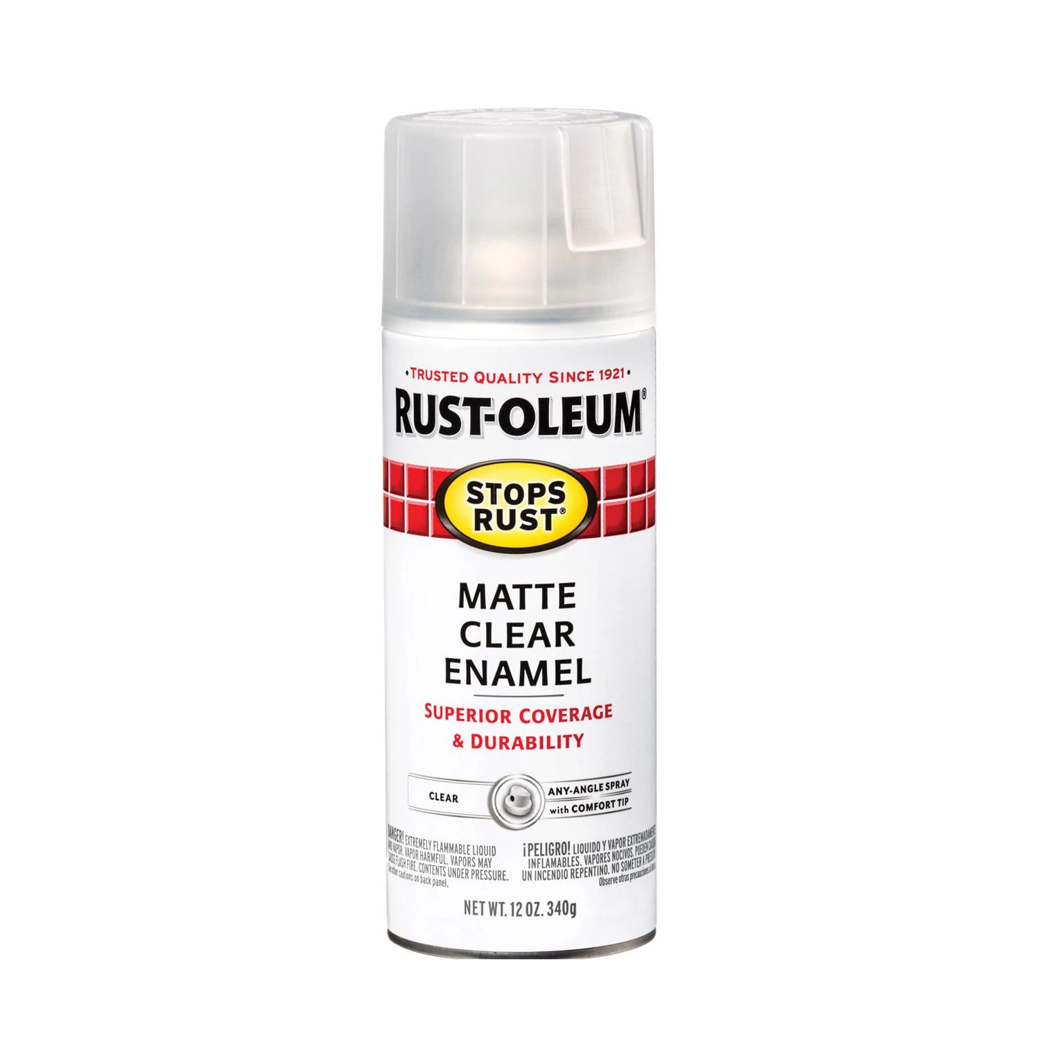 Stops Rust Clear Matte Spray Enamel, 12-oz.