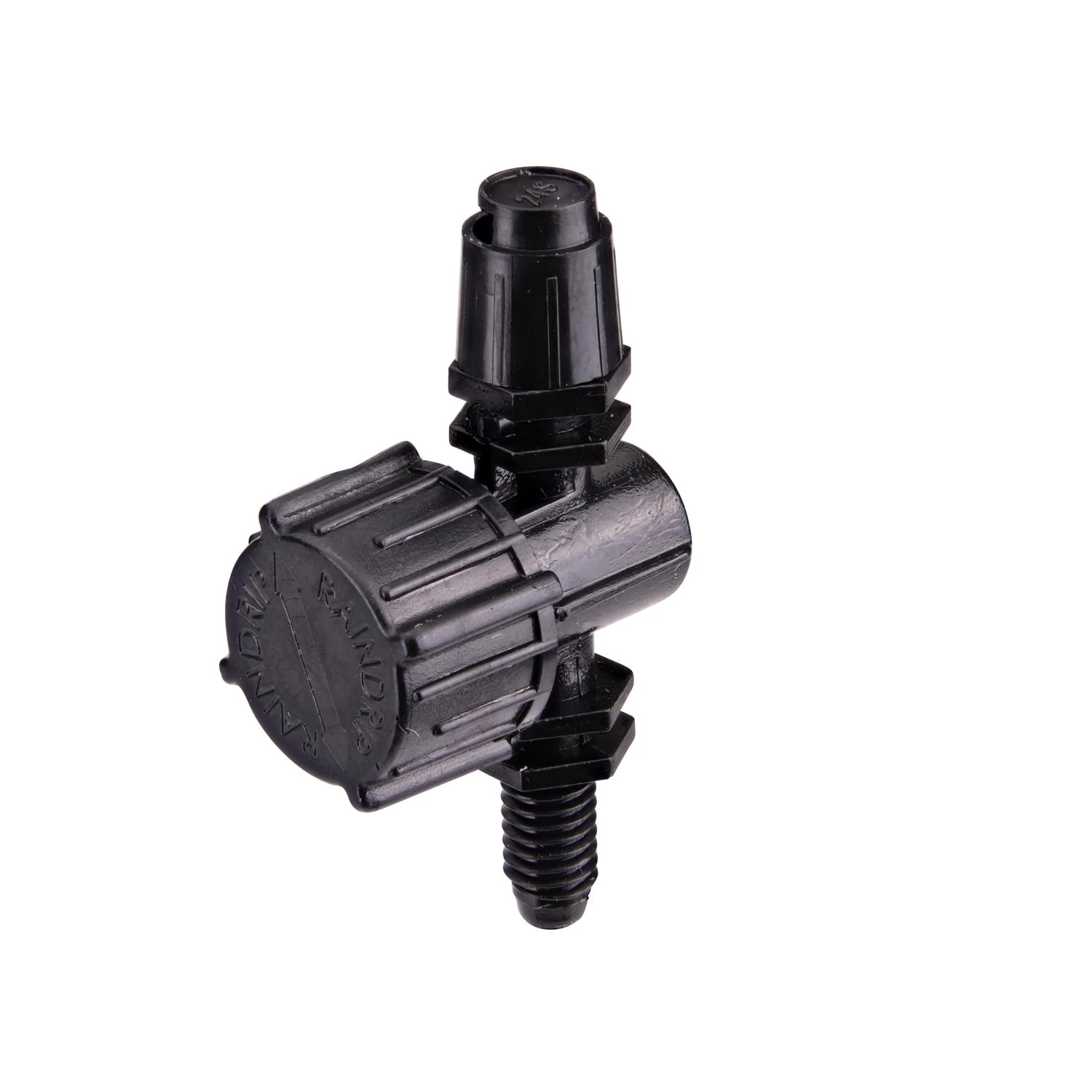 Adjustable Flow Micro Sprinkler, Quarter-Circle Pattern, Fan Spray, with 10-32 Threaded Inlet, 5-Pack