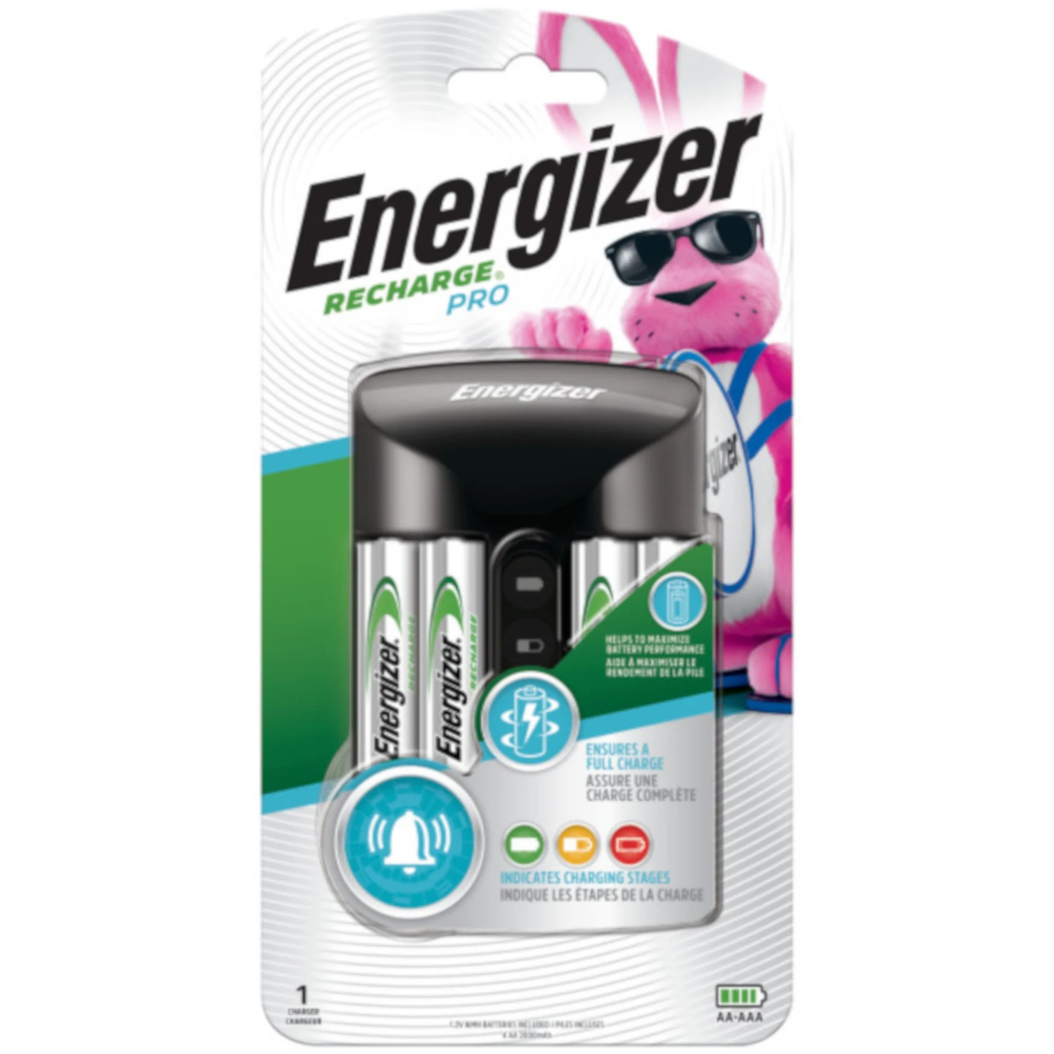 Rechargeable Battery Charger, Recharge Pro with 4 iMH Rechargeable Batteries