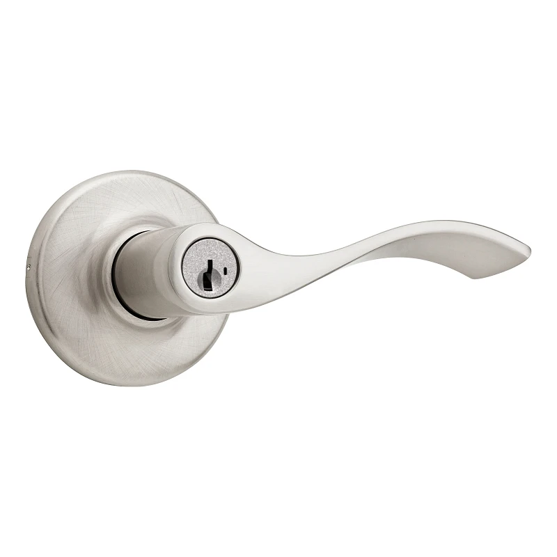 Balboa Keyed Entry Lever, Satin Nickel