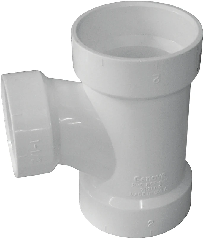 192130l Pvc Dwv Sanitary Tee, 3 X 3 X 2-inch, White