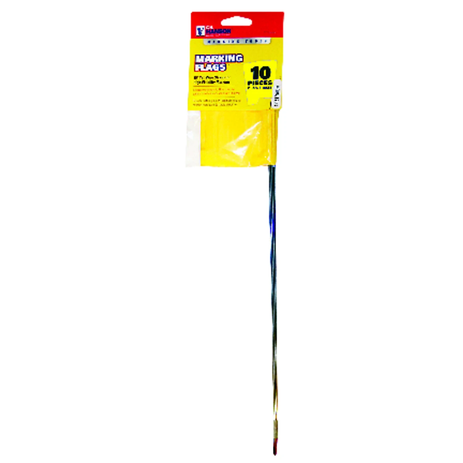 Marking Stake Flag, Yellow, 2.5 x 3.5 In. Flag, 15 In. Stake, 10-Pk.