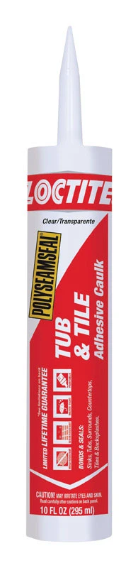 Polyseamseal Tub & Tile Caulk, Clear, 10 oz.