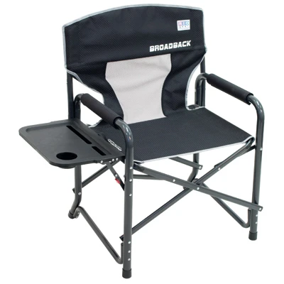 2xl Director Chair With Powder Coated Steel Frame, Supports 400 Pounds