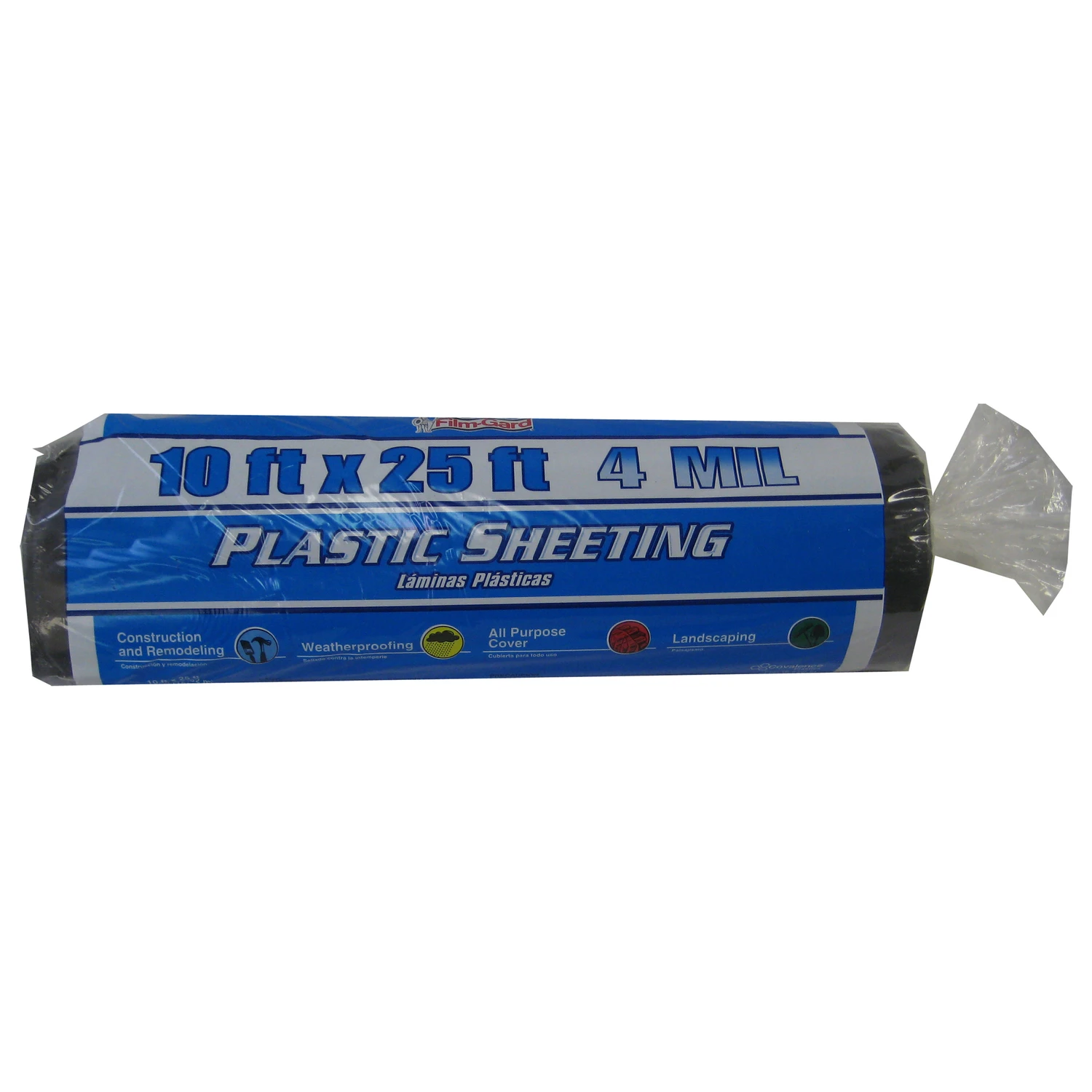 Polyethylene Sheeting, 4-Mil, Black, 10 x 25-Ft.