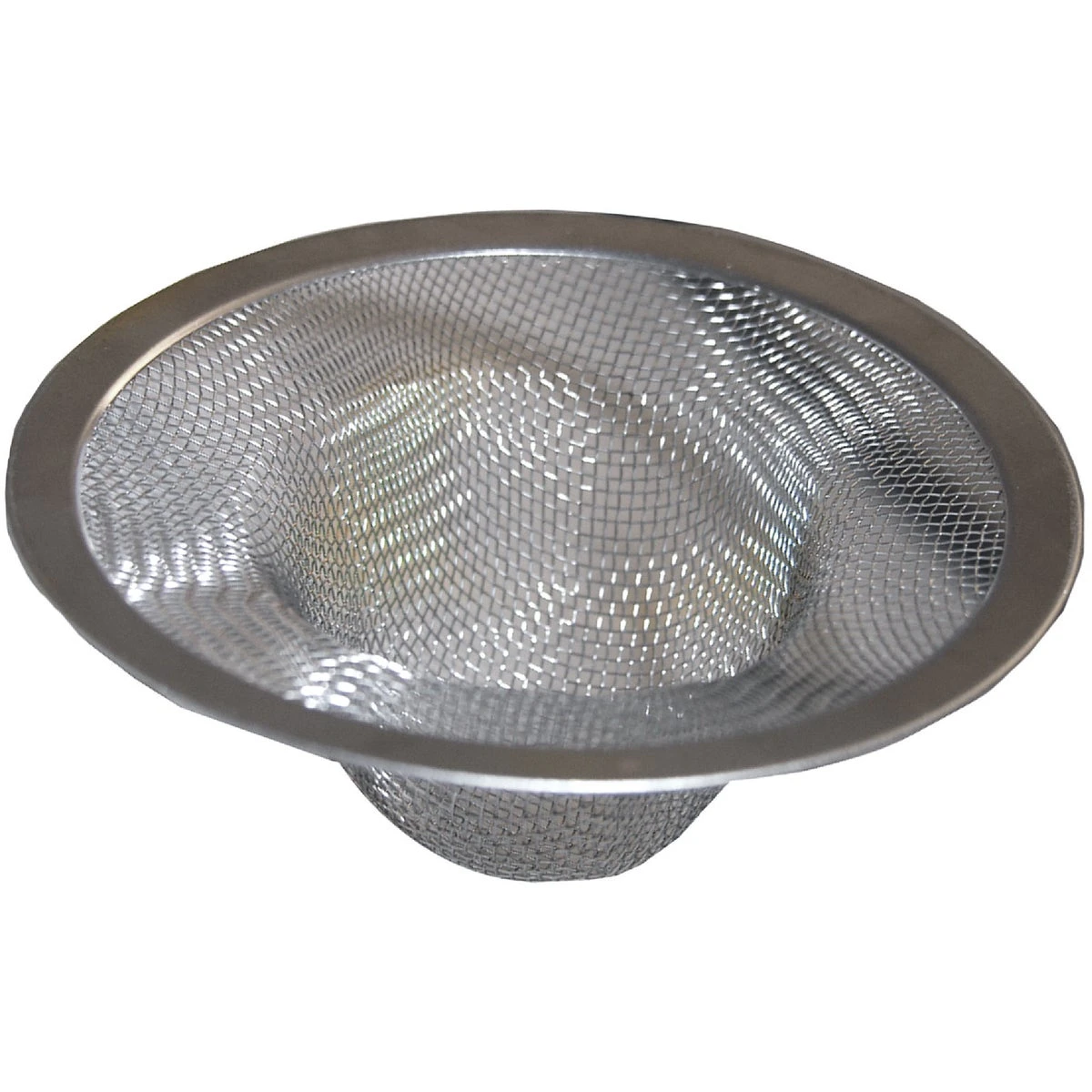 Mesh Lavatory/Shower Strainer with Chrome Ring, Stainless Steel