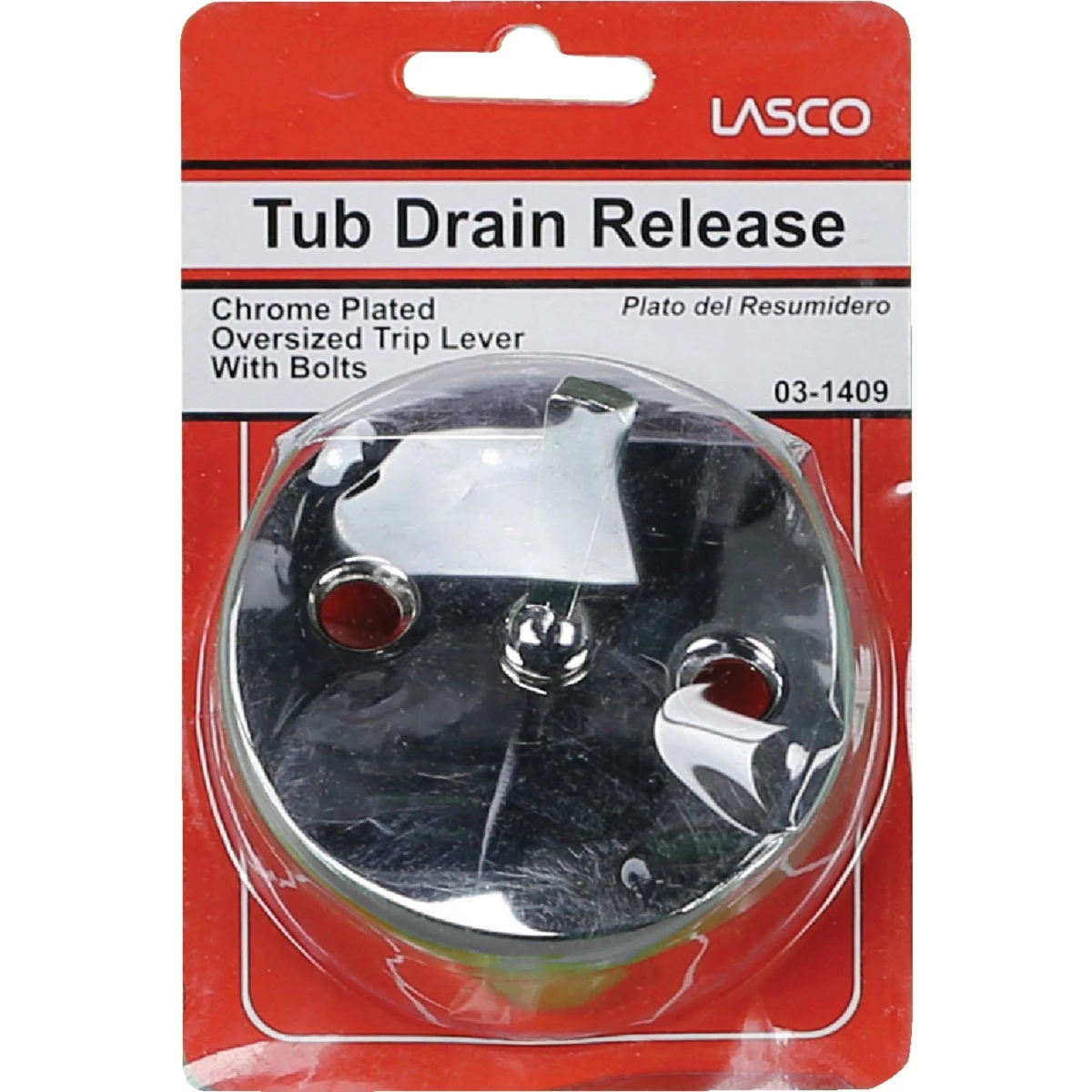 Oversized Bathtub Trip Lever Plate, Chrome Plated
