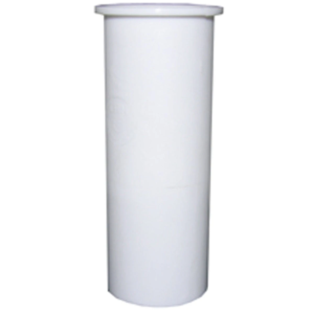 Flanged Kitchen Drain Tailpiece, White PVC, 1-1/2 O.D. x 12 In.