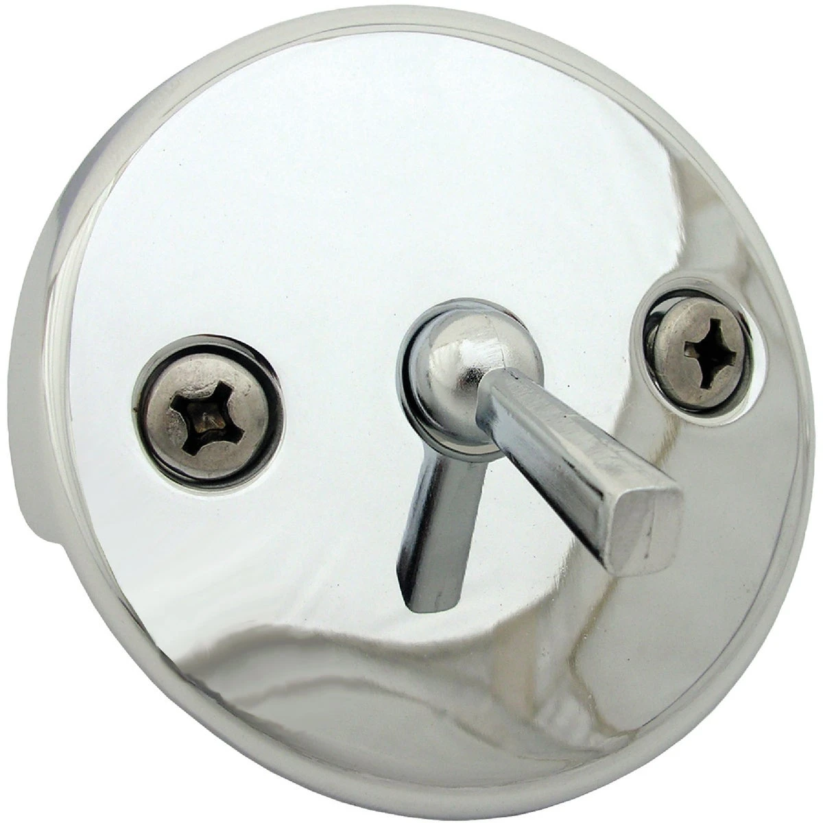 Bathtub Drain Overflow Face Plate, Chrome-Plated