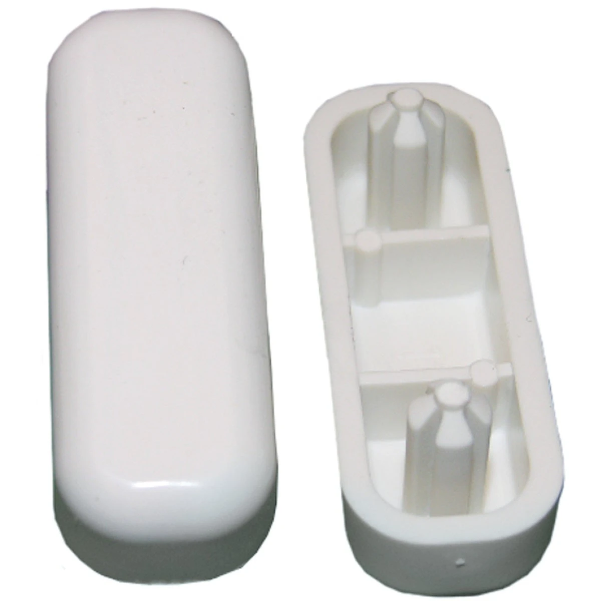 White Plastic Toilet Seat 3/4 Inch X 1-3/16 Inch Oval Push-in Replacement Bumpers