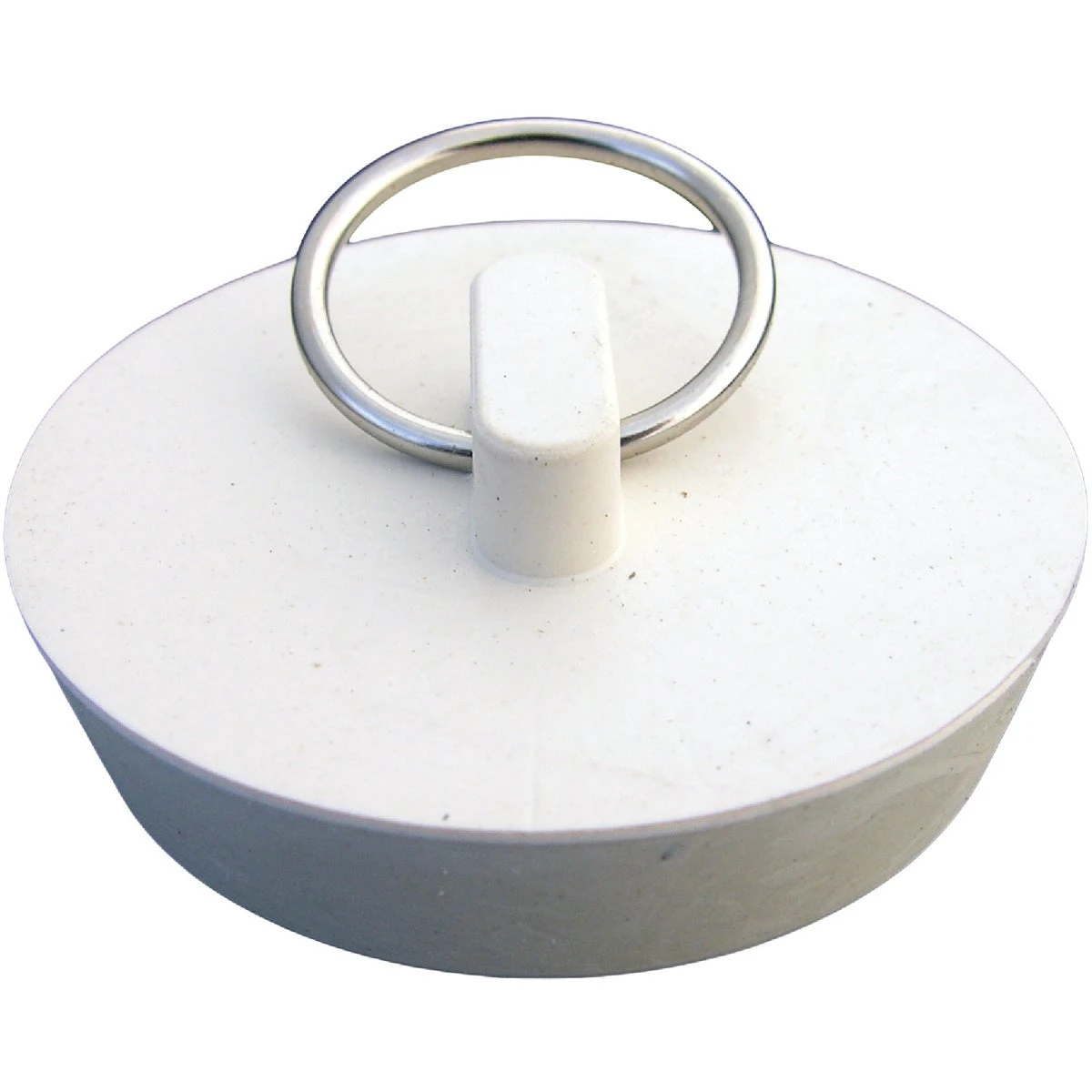 Sink Stopper, White Hollow Rubber, 1-5/8 to 1-3/4 In. Drain