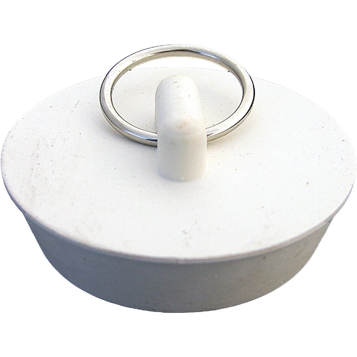 Sink Stopper, White Hollow Rubber, 1-1/2 to 1-5/8 In. Drain