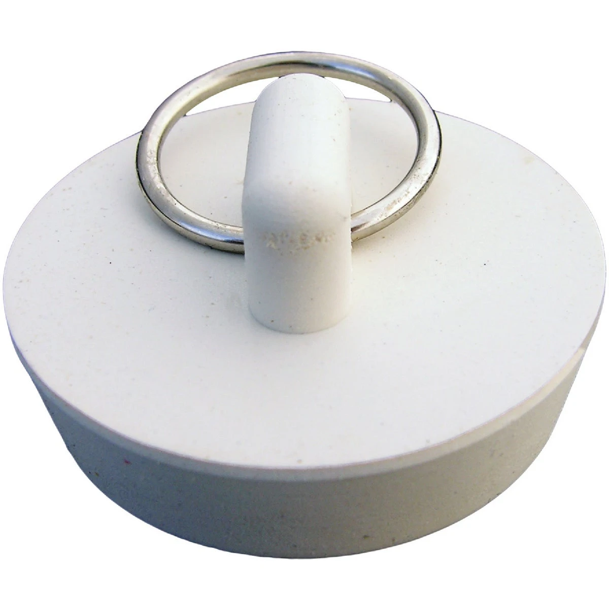Sink Stopper, White Hollow Rubber, 1-1/4 to 1-3/8 In. Drain