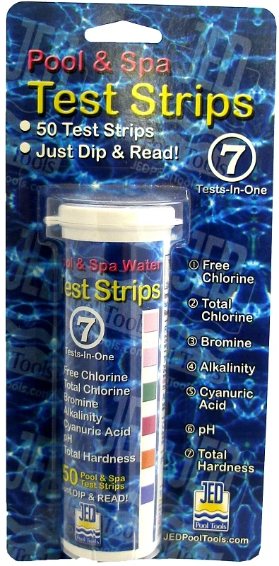 Pool Test Strips, 7-Factor, 50-Ct.
