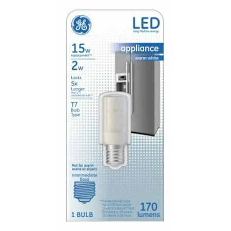 LED Light Bulb, T7, Warm White, Frosted, Non-Dimmable, 170 Lumens, 2 Watt