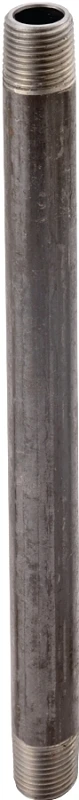 3/4 Inch Black Pipe Nipple, 10 Inch Length, Schedule 40 Steel