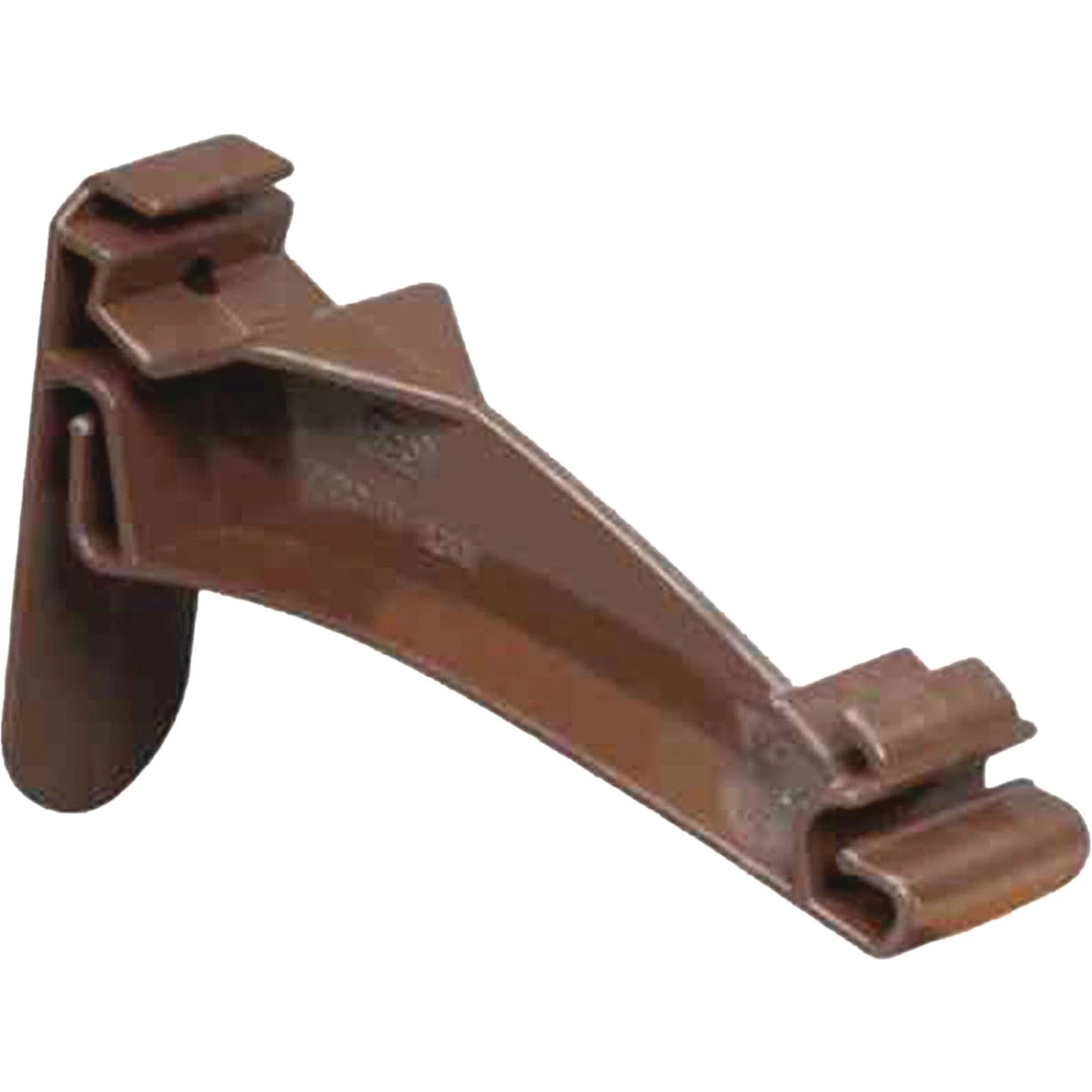 Gutter Hanger, K-Style, Hidden, Traditional, Vinyl, Brown, 5-In.