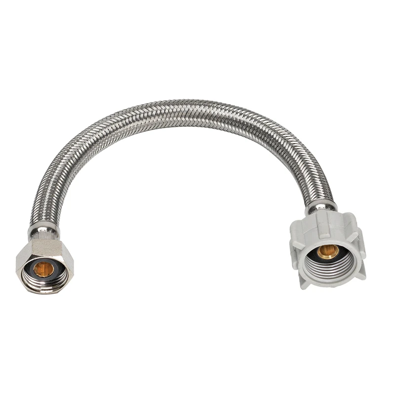 Toilet Connector, Stainless Steel, 1/2 FIP x 7/8 Ballcock x 20 In.
