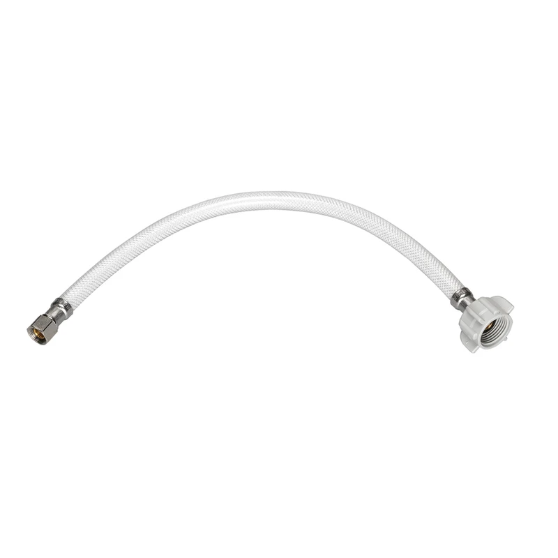 Toilet Connector, Reinforced Poly Vinyl, 3/8 Compression x 7/8 Ballcock x 16 In.