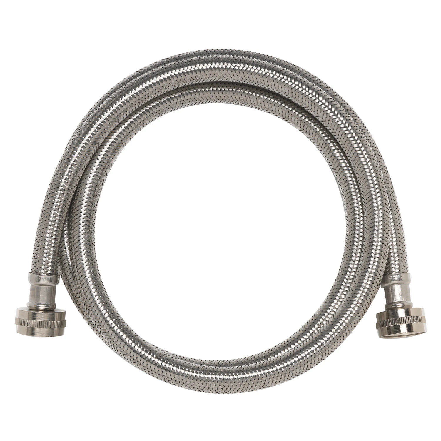Washing Machine Hose, Stainless Steel, 3/4 x 3/4 x 60 In.