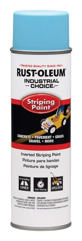 Industrial Choice Striping Spray Paint, Blue, 17-oz. Inverted