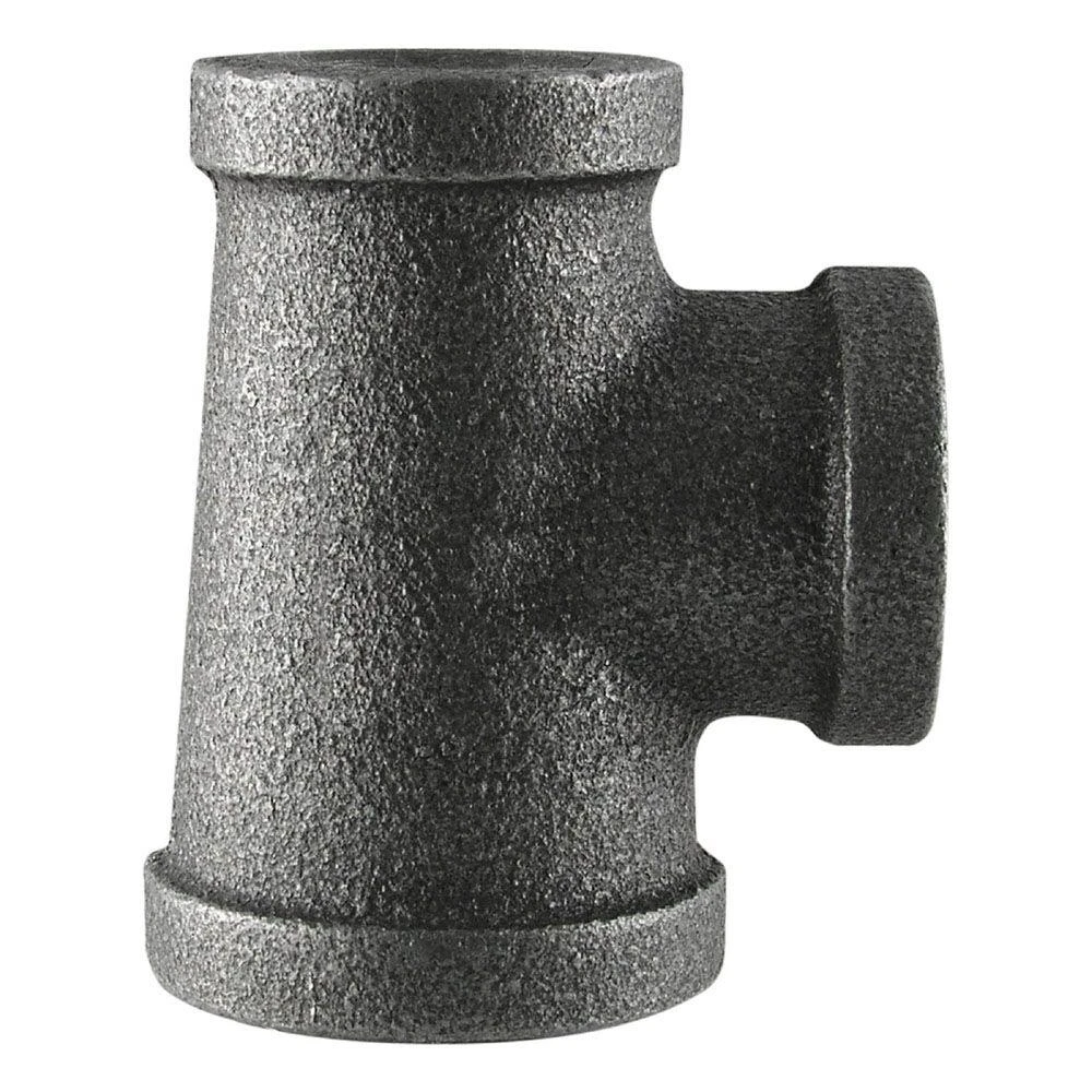3/4 x 1/2 x 1/2 In. Black Pipe Reducing Tee