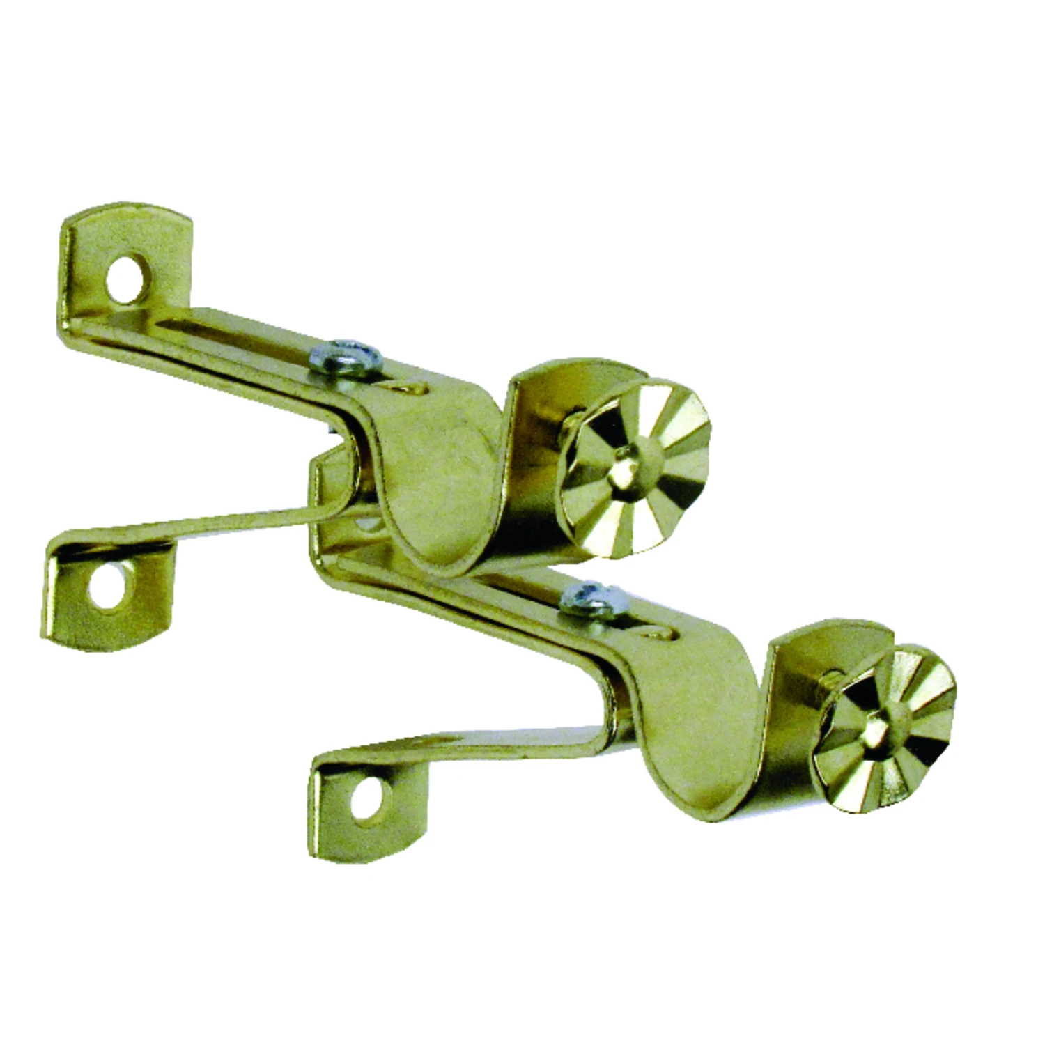 Cafe Rod Bracket, Brass, 5/8 In., One Pair