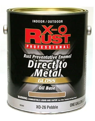 X-O Rust Premium Anti-Rust Enamel, Gloss Pebble, Oil-Base, 1 Gallon